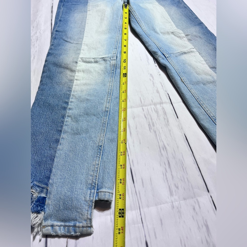 AllSaints Kim Two Toned Asymmetrical Hem Jeans - Picture 7 of 8